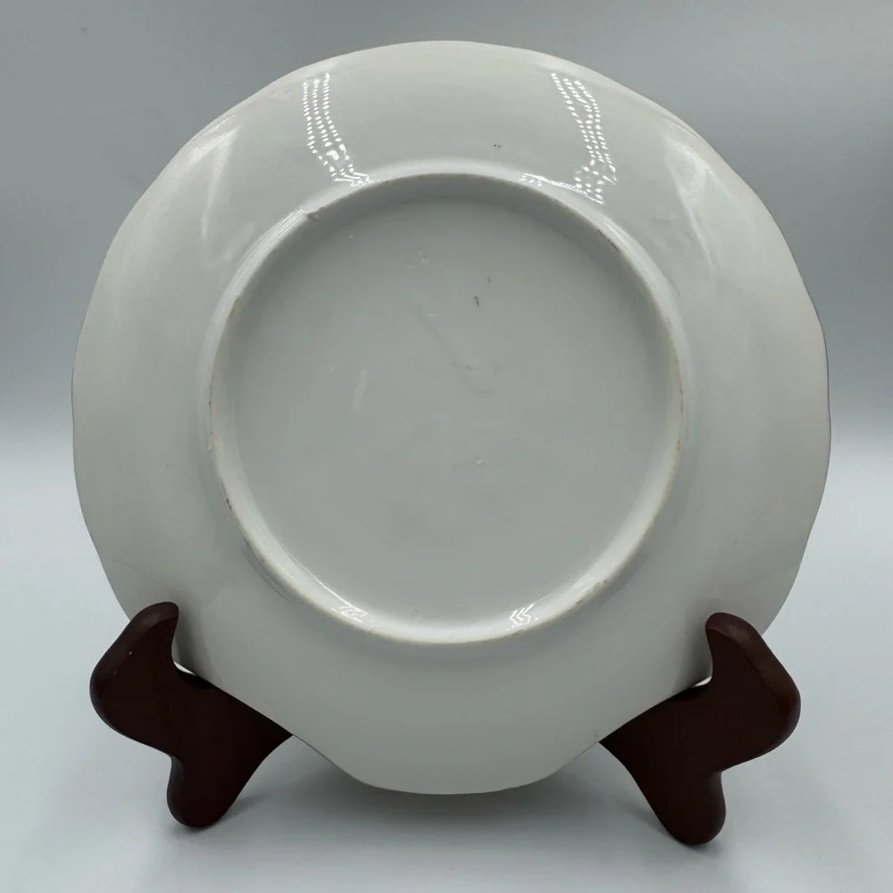 Vintage China Hand-Painted Floral With Gold Trim Luncheon Plate